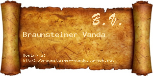 Braunsteiner Vanda névjegykártya